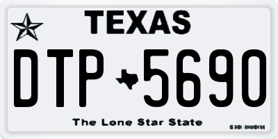 TX license plate DTP5690
