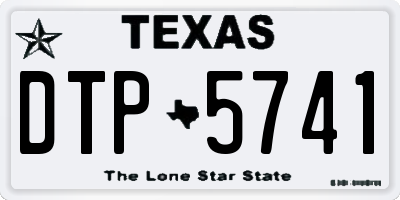TX license plate DTP5741