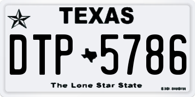 TX license plate DTP5786
