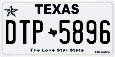 TX license plate DTP5896