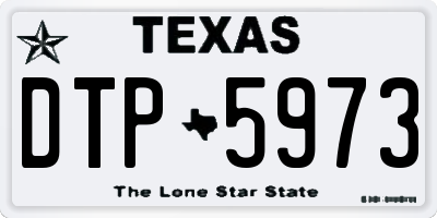 TX license plate DTP5973