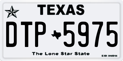 TX license plate DTP5975
