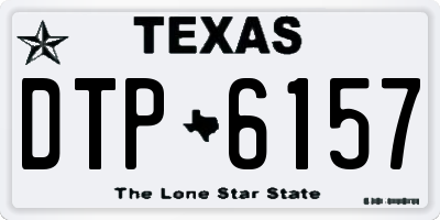 TX license plate DTP6157