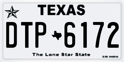 TX license plate DTP6172