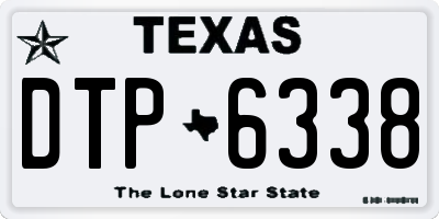 TX license plate DTP6338