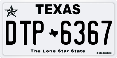 TX license plate DTP6367