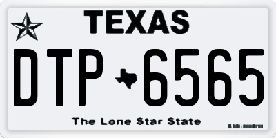 TX license plate DTP6565