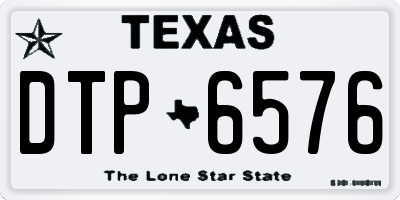 TX license plate DTP6576