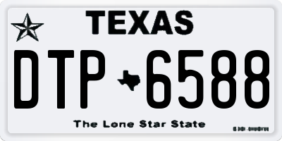 TX license plate DTP6588