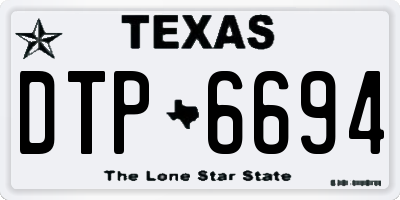 TX license plate DTP6694
