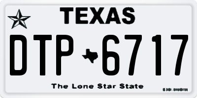 TX license plate DTP6717