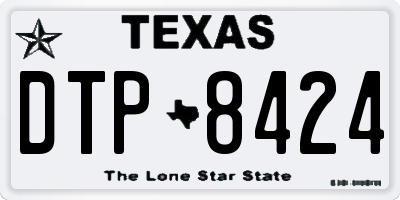 TX license plate DTP8424