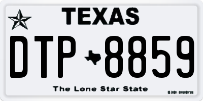 TX license plate DTP8859