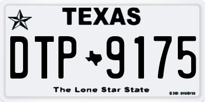 TX license plate DTP9175