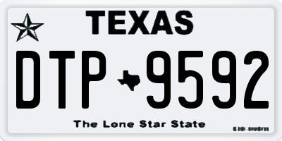TX license plate DTP9592