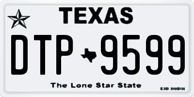 TX license plate DTP9599
