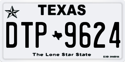 TX license plate DTP9624