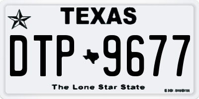 TX license plate DTP9677