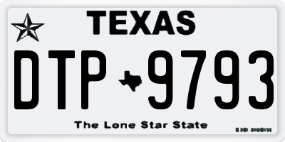 TX license plate DTP9793