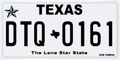 TX license plate DTQ0161
