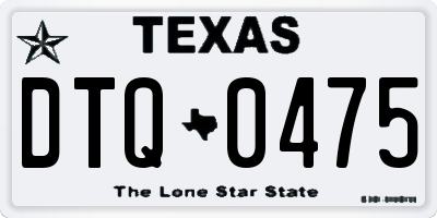 TX license plate DTQ0475