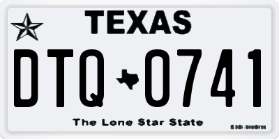 TX license plate DTQ0741