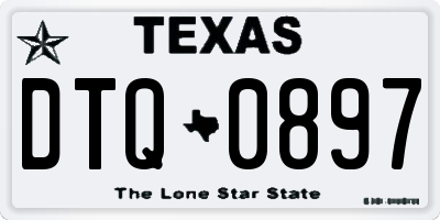TX license plate DTQ0897