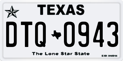 TX license plate DTQ0943