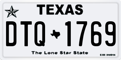 TX license plate DTQ1769