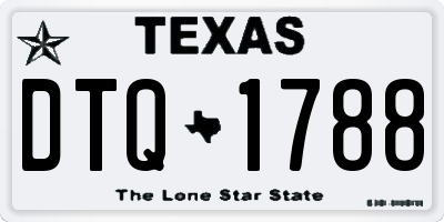 TX license plate DTQ1788