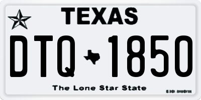 TX license plate DTQ1850