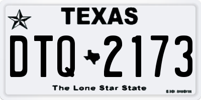 TX license plate DTQ2173