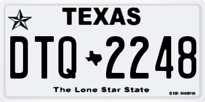 TX license plate DTQ2248
