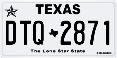 TX license plate DTQ2871