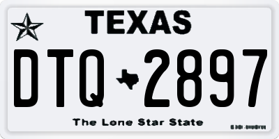 TX license plate DTQ2897