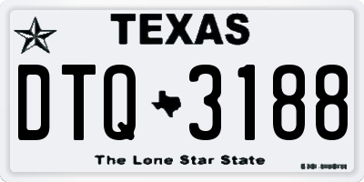 TX license plate DTQ3188
