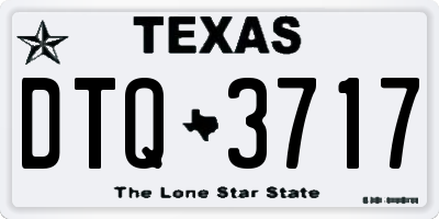 TX license plate DTQ3717