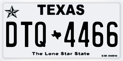 TX license plate DTQ4466