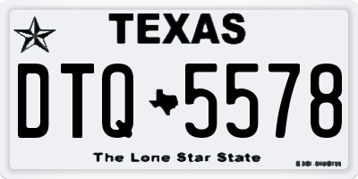 TX license plate DTQ5578