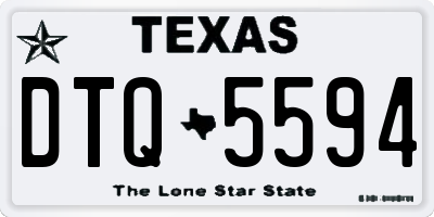 TX license plate DTQ5594