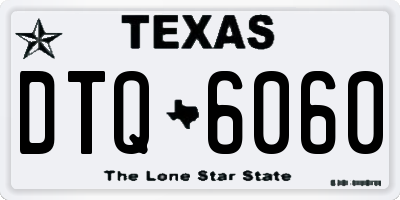 TX license plate DTQ6060
