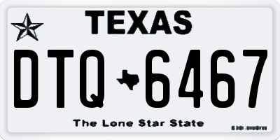 TX license plate DTQ6467