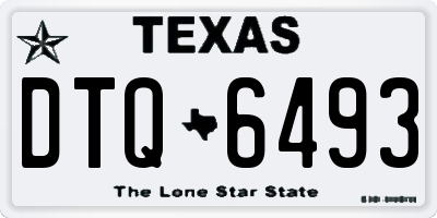 TX license plate DTQ6493