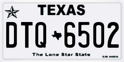 TX license plate DTQ6502