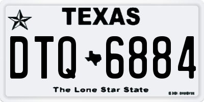 TX license plate DTQ6884