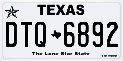TX license plate DTQ6892