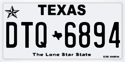 TX license plate DTQ6894