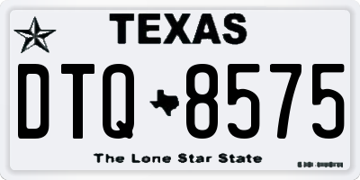 TX license plate DTQ8575