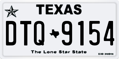 TX license plate DTQ9154