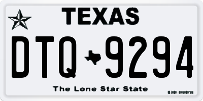 TX license plate DTQ9294